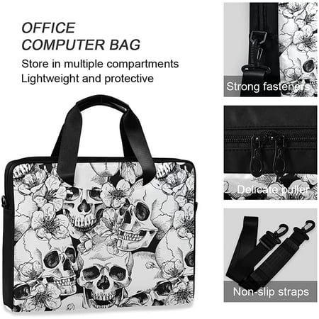 Laptop Shoulder Bag 15.6 Inch Skull Briefcase Protective Bag Laptop Shoulder Bag 15.6 Inch Skull Briefcase Protective Bag